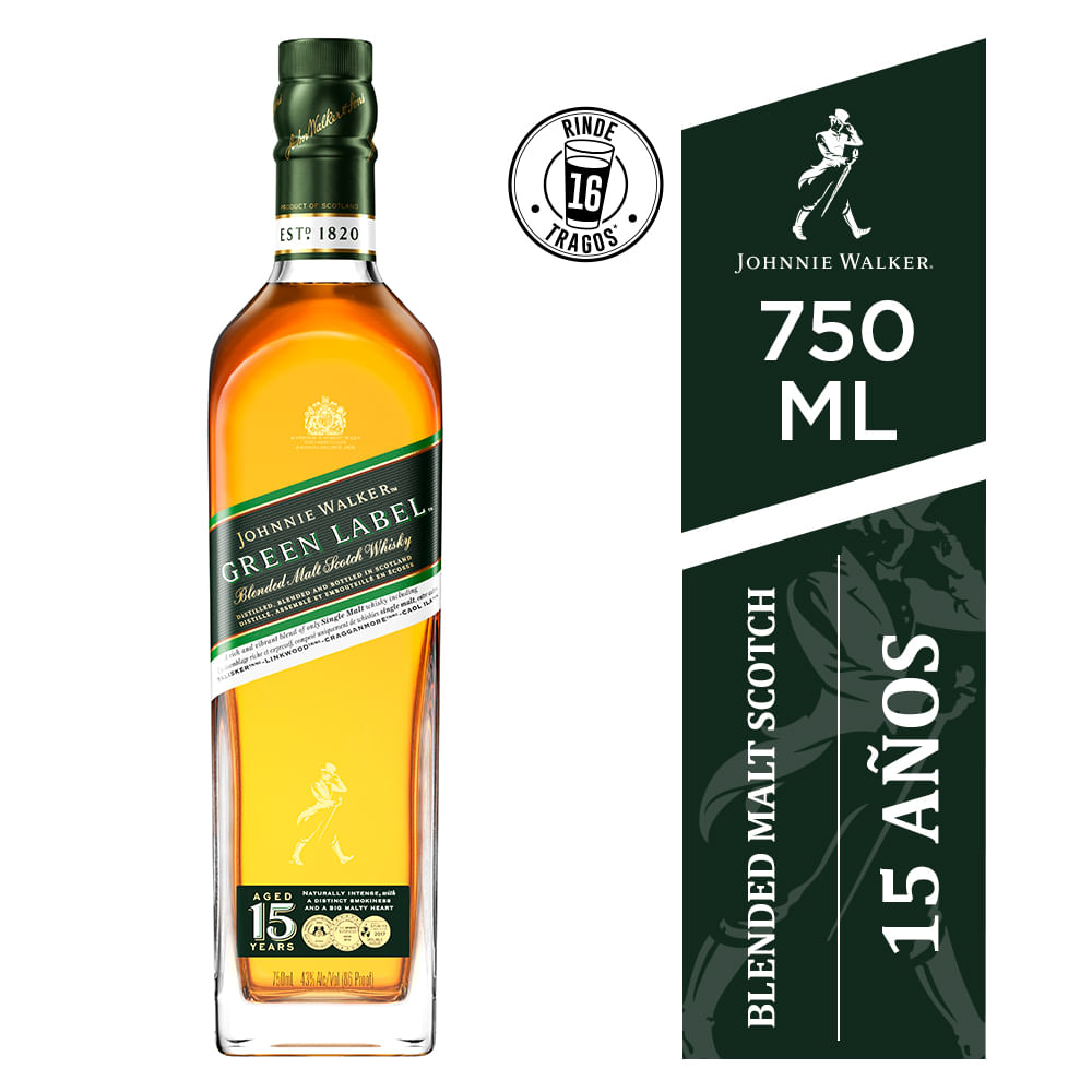 Ontvangst verliezen salaris Johnnie Walker Green Label Whisky Escocés Blended, 700 Ml | conceptair.co.za